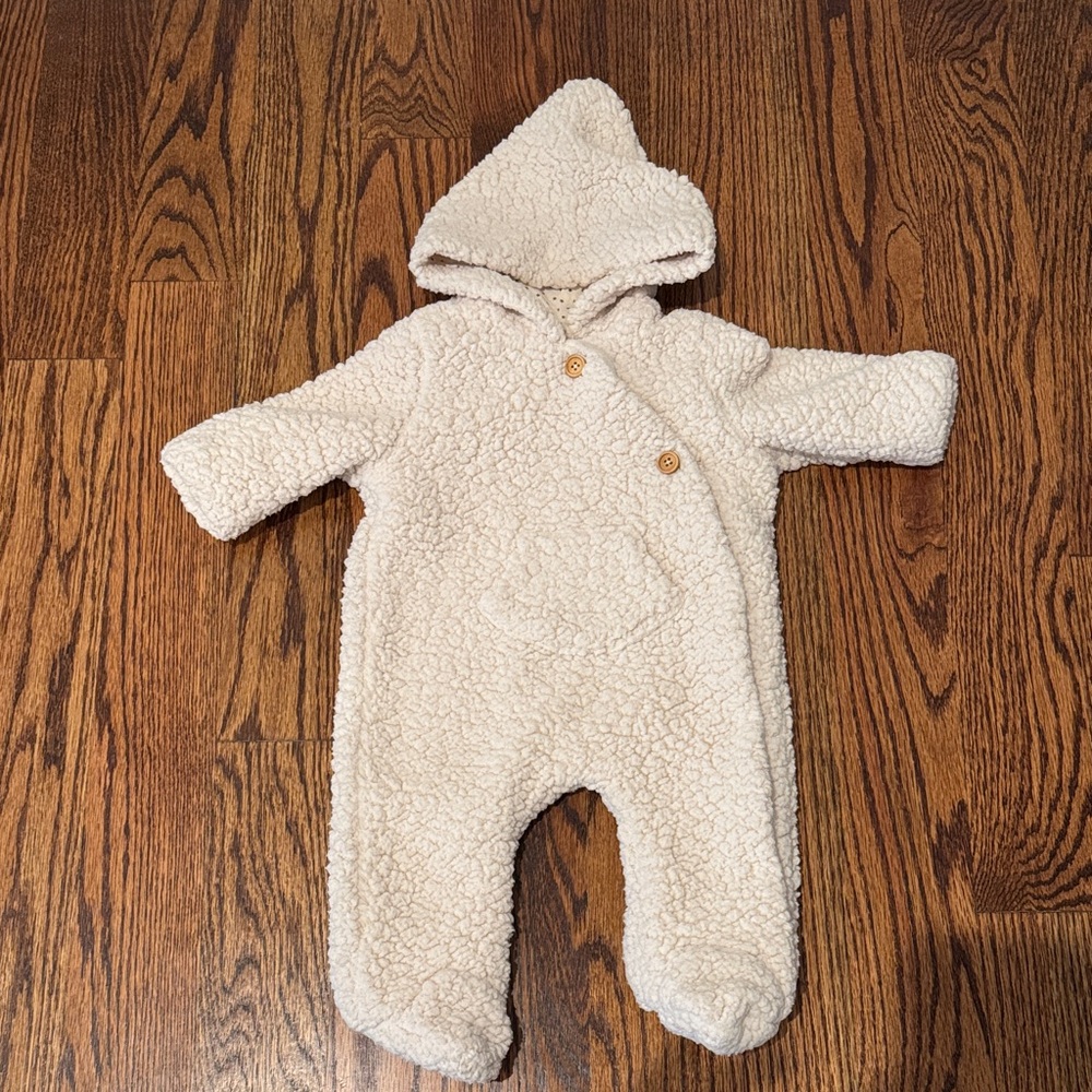 Zara Cream Fleece Baby Bunting